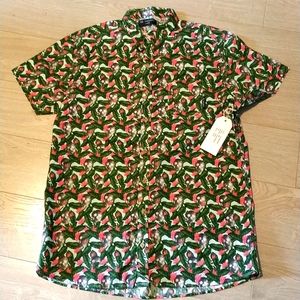 BNWT No Vacancy Men's large button down skull shirt size L